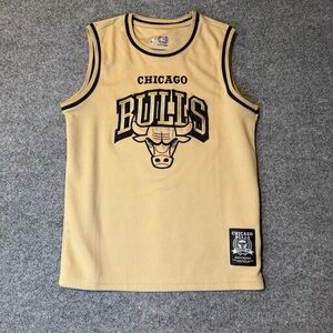 Chicago Bulls Vintage Gold Mesh Basketball Jersey Youth 10–12 Ultra Game